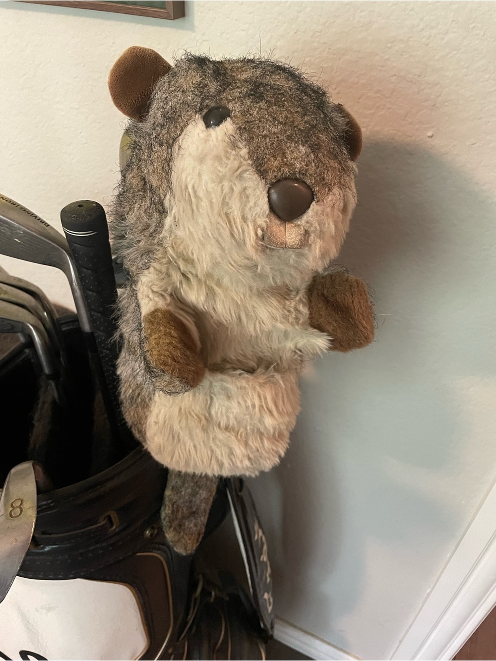 Daphne’s Groundhog Golf Headcover Plush Driver Cover Animal Vintage